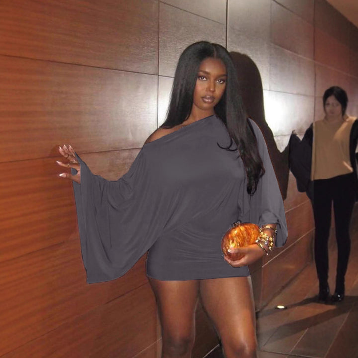 Damen Oversize-Top mit weiten Ärmeln und elastischem Bund Mirla-Eva Jonsson