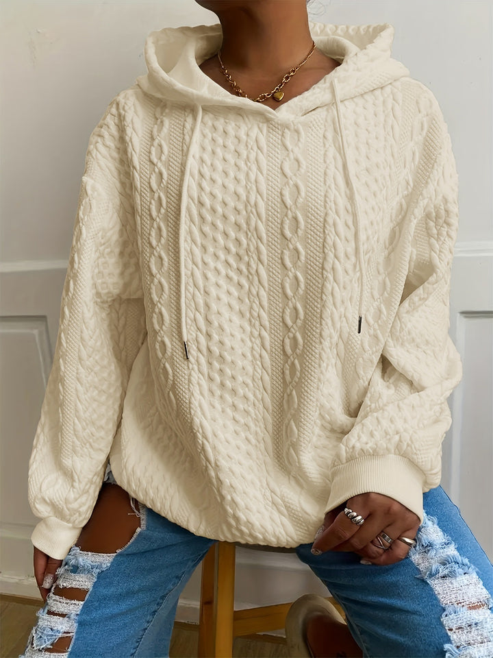 Damen Oversized Hoodie med strukturerat våffelmönster Mirla-Eva Jonsson