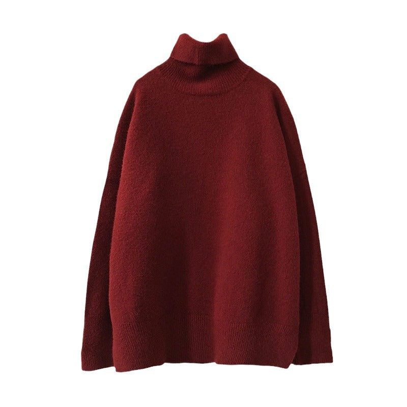 Damen Oversized Pullover mit hohem Kragen und Puffärmeln Mirla-Eva Jonsson