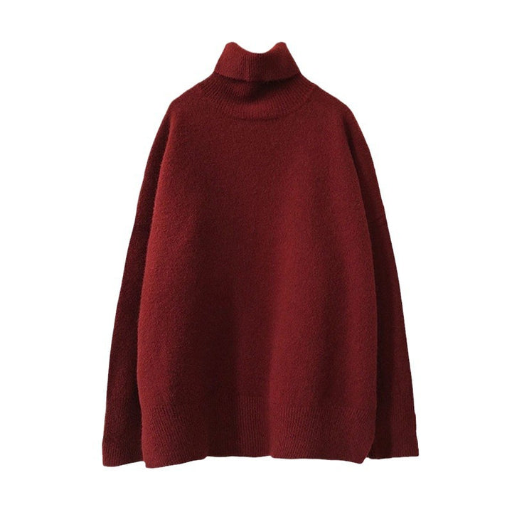 Damen Oversized Pullover mit hohem Kragen und Puffärmeln Mirla-Eva Jonsson