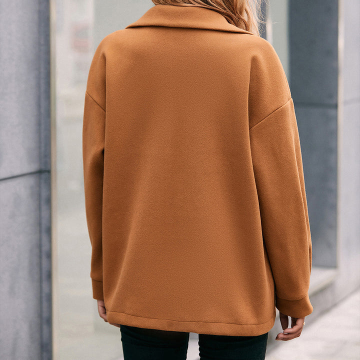 Damen Oversized Shirtjacka i mjukt material med praktiska fickor Eva Jonsson-Eva Jonsson