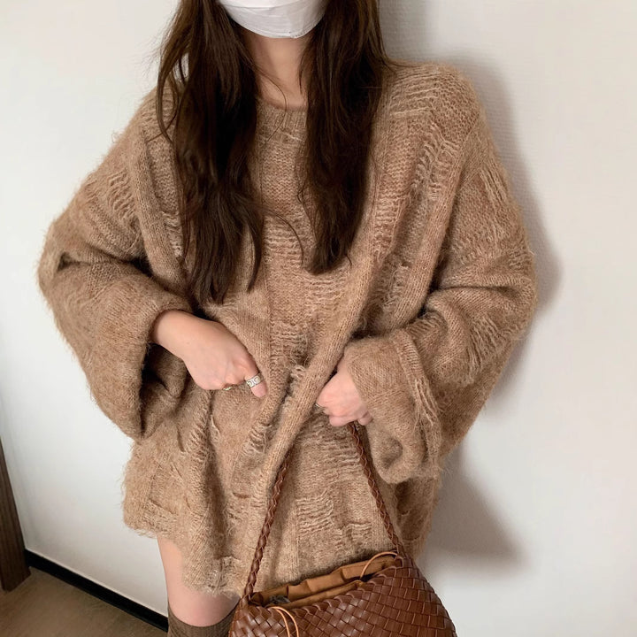 Damen Oversized Strickpullover im lässigen Pullover-Stil Mirla-Eva Jonsson