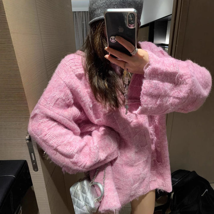 Damen Oversized Strickpullover im lässigen Pullover-Stil Mirla-Eva Jonsson