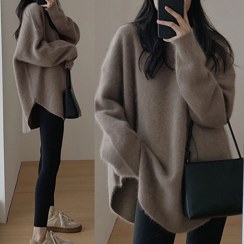 Damen Oversized Strickpullover mit lässigem Schnitt und voluminösen Ärmeln Mirla-Eva Jonsson