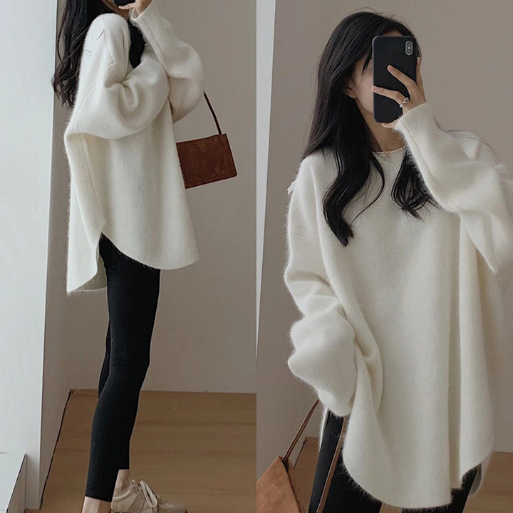 Damen Oversized Strickpullover mit lässigem Schnitt und voluminösen Ärmeln Mirla-Eva Jonsson