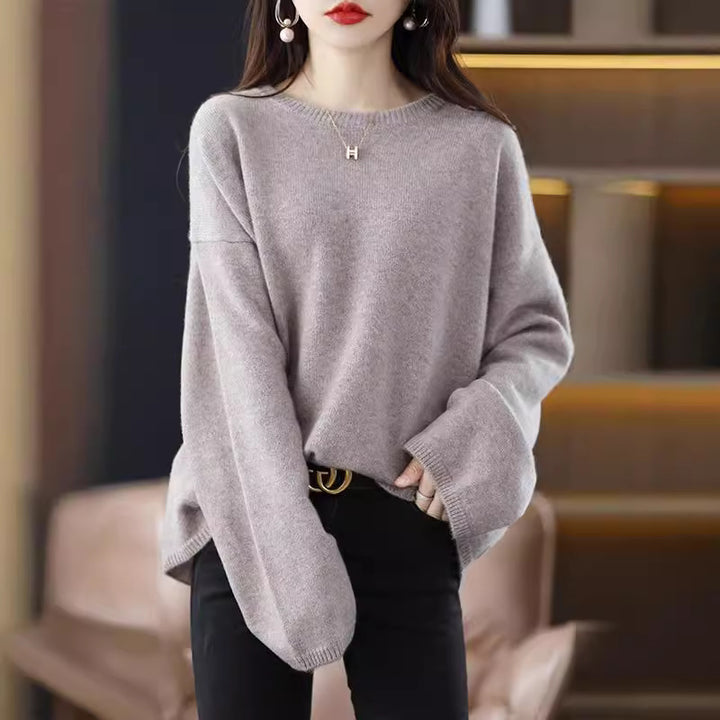Damen Oversized Strickpullover mit weitem Schnitt und langen Ärmeln Mirla-Eva Jonsson