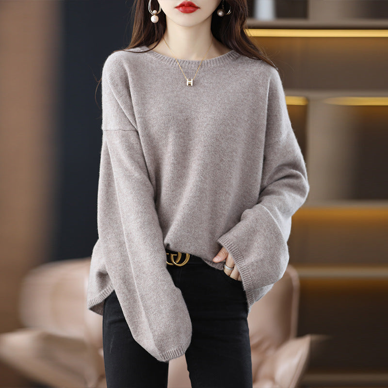 Damen Oversized Strickpullover mit weitem Schnitt und langen Ärmeln Mirla-Eva Jonsson