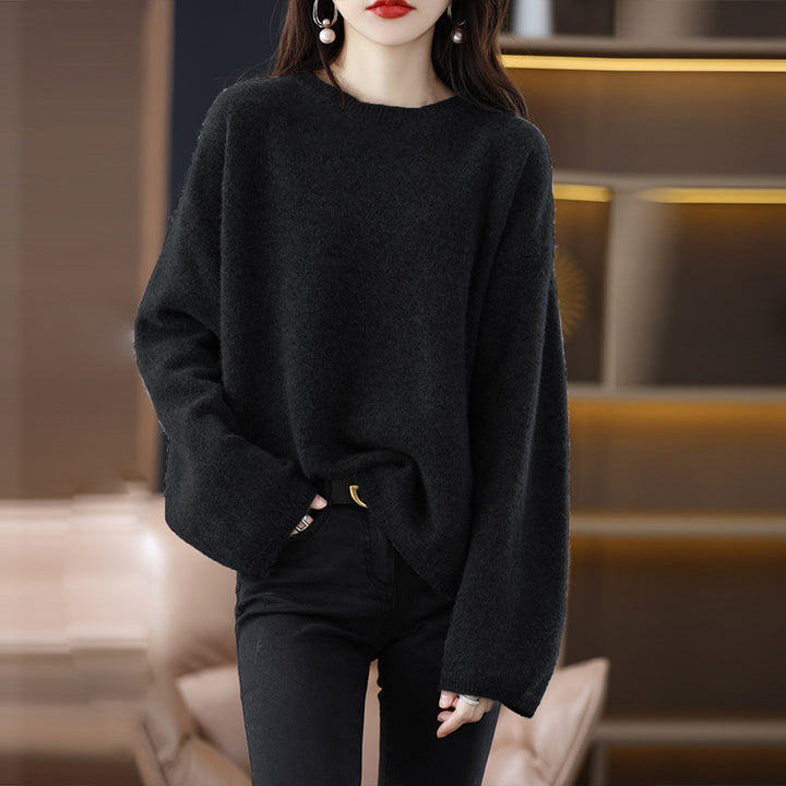 Damen Oversized Strickpullover mit weitem Schnitt und langen Ärmeln Mirla-Eva Jonsson