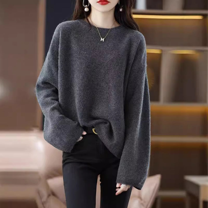 Damen Oversized Strickpullover mit weitem Schnitt und langen Ärmeln Mirla-Eva Jonsson