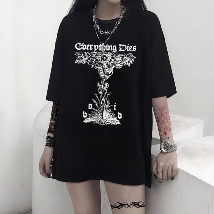Damen Oversized T-Shirt med dekorativt sløyfemotiv Mirla-Eva Jonsson