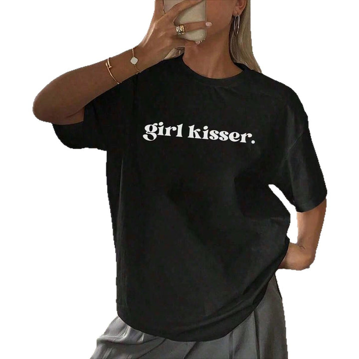 Damen Oversized T-Shirt med kreativ text Mirla-Eva Jonsson