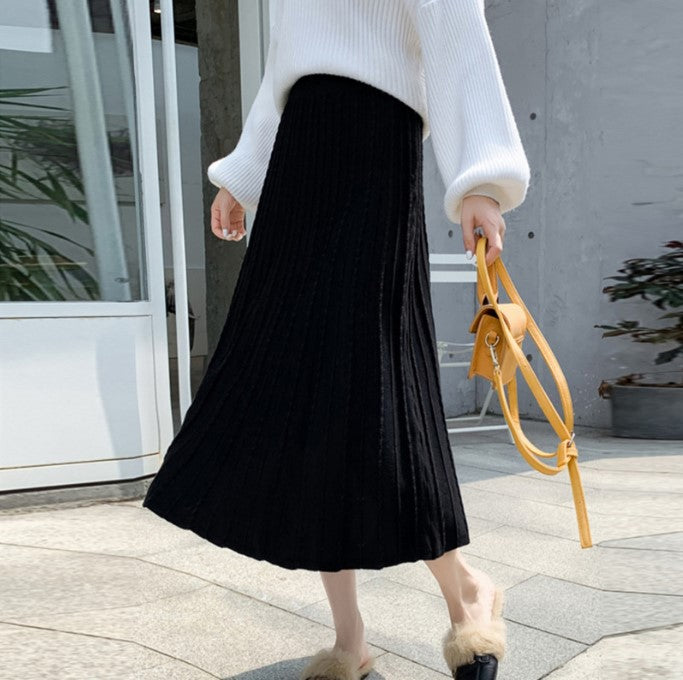 Damen Plissee-Rock aus weichem Material mit elastischem Bund Mirla-Eva Jonsson