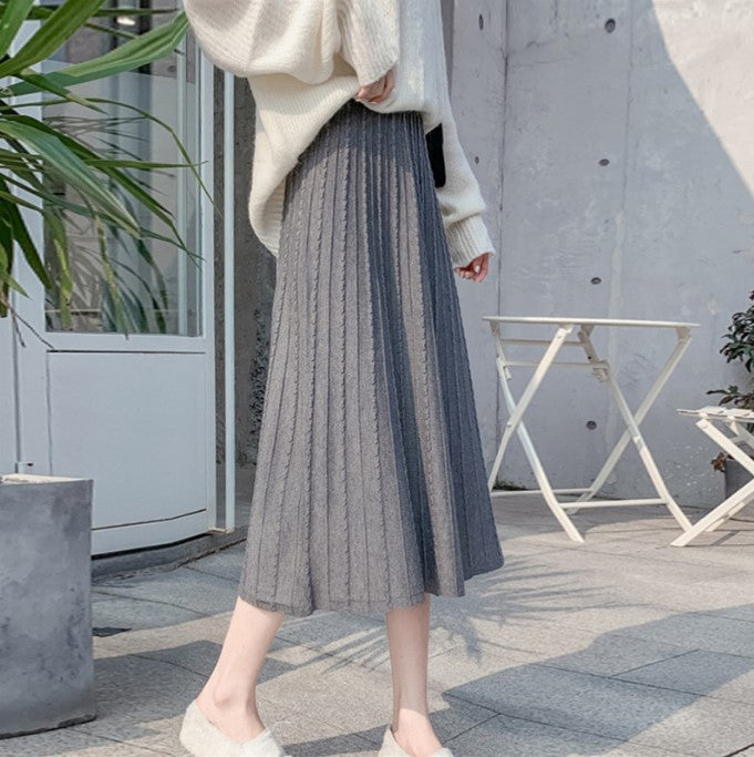 Damen Plissee-Rock aus weichem Material mit elastischem Bund Mirla-Eva Jonsson