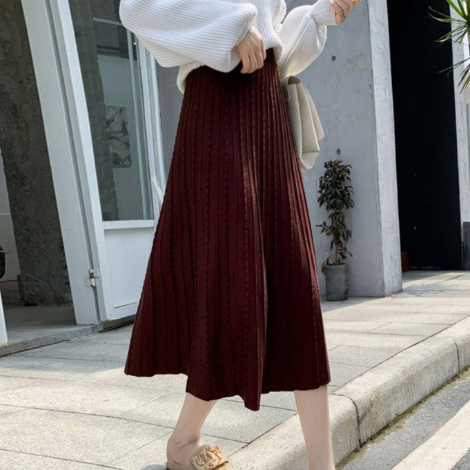 Damen Plissee-Rock aus weichem Material mit elastischem Bund Mirla-Eva Jonsson
