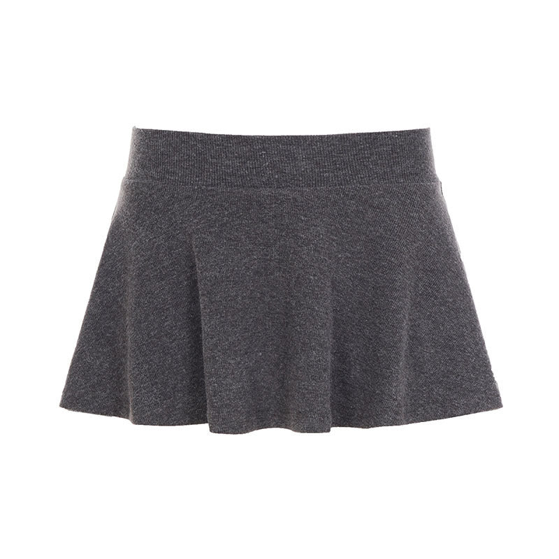 Damen Plisserad mini kjol i mjuk bomullsblandning med elastisk midja Mirla-Eva Jonsson