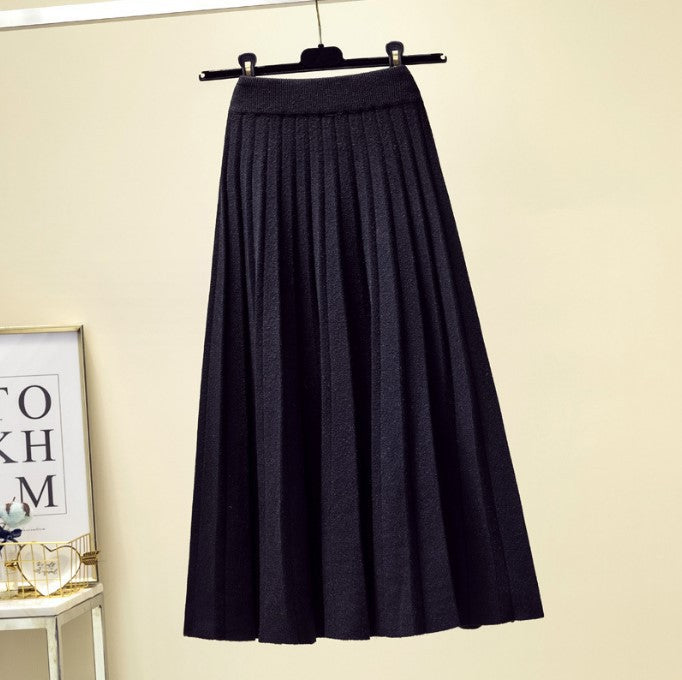Damen Plissierter Maxi-Rock aus hochwertigem Strickstoff Mirla-Eva Jonsson