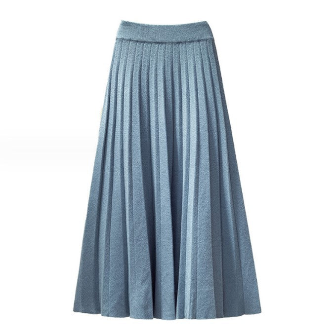 Damen Plissierter Maxi-Rock aus hochwertigem Strickstoff Mirla-Eva Jonsson
