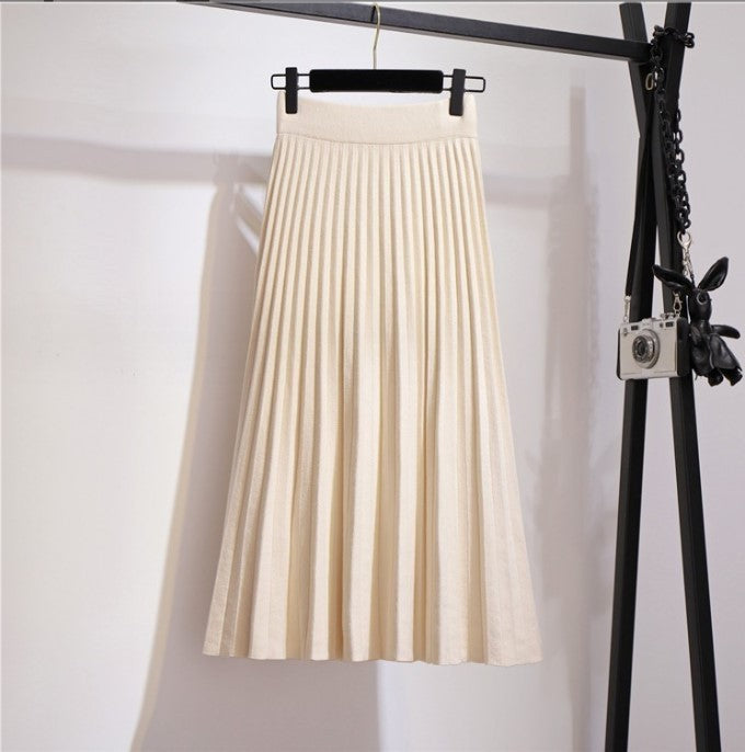 Damen Plissierter Maxi-Rock aus hochwertigem Strickstoff Mirla-Eva Jonsson