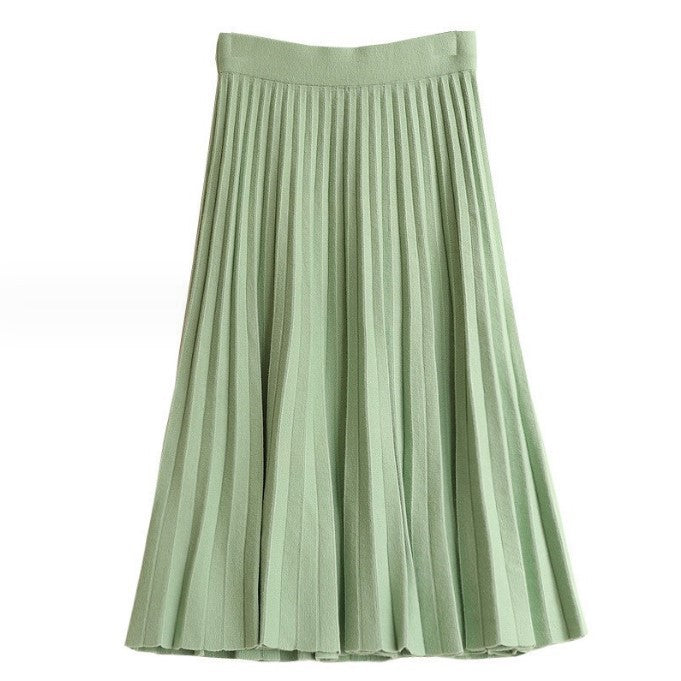 Damen Plissierter Maxi-Rock aus hochwertigem Strickstoff Mirla-Eva Jonsson