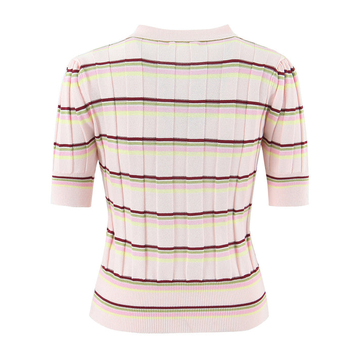 Damen Polo shirt with fine stripes and short sleeves Mirla-Eva Jonsson