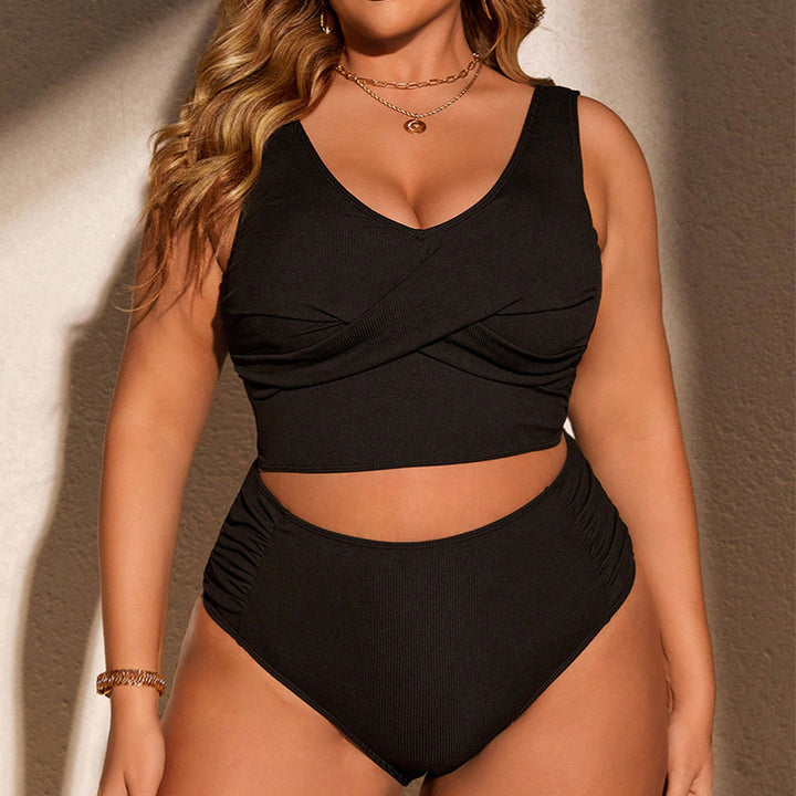 Damen Premium Bikini-set med elegant vikdesign och hög midja Mirla-Eva Jonsson