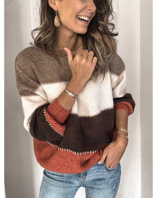 Damen Pullover mit modernem Streifenmuster und lässigem Schnitt Mirla-Eva Jonsson