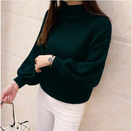 Damen Pullover mit voluminösen Ärmelabschlüssen und hohem Kragen Mirla-Eva Jonsson