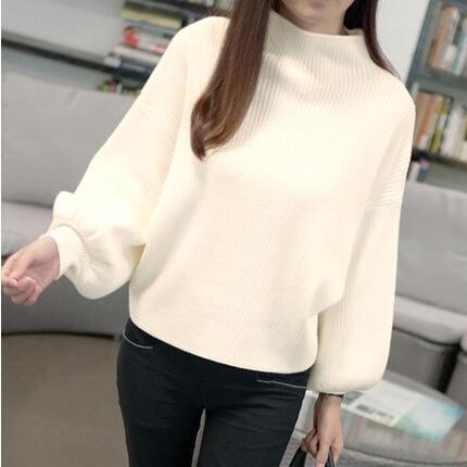 Damen Pullover mit voluminösen Ärmelabschlüssen und hohem Kragen Mirla-Eva Jonsson