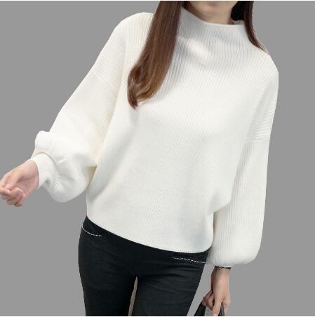 Damen Pullover mit voluminösen Ärmelabschlüssen und hohem Kragen Mirla-Eva Jonsson