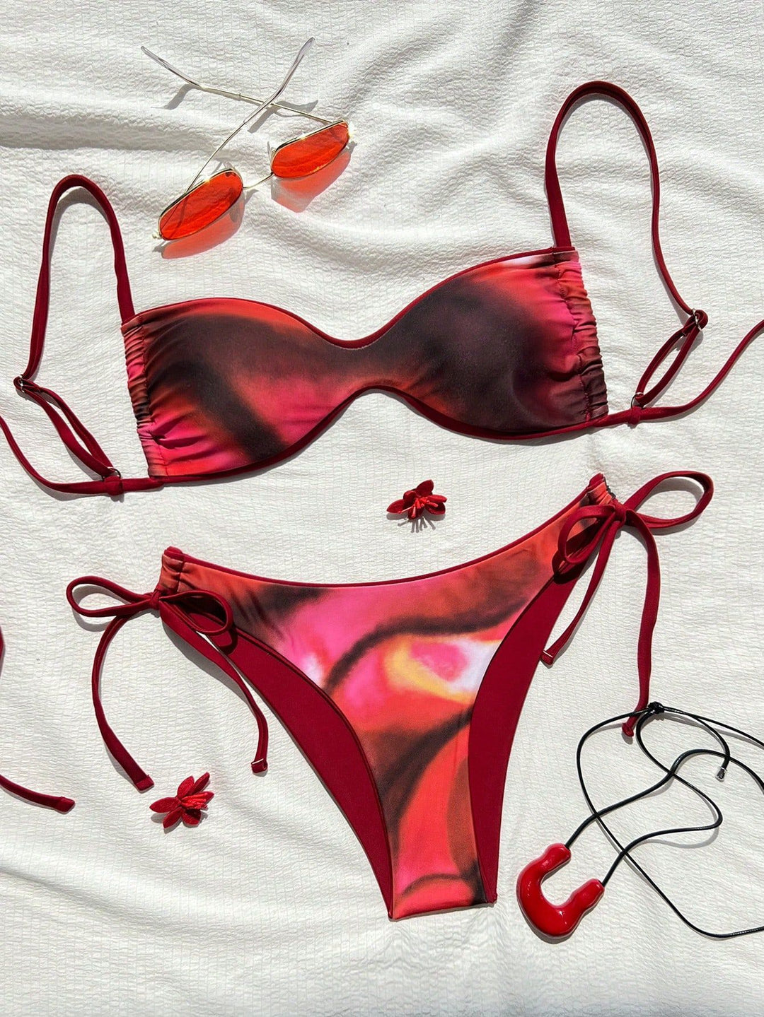 Damen Push-Up Bikini med elegant djurtryck och justerbara band Mirla-Eva Jonsson