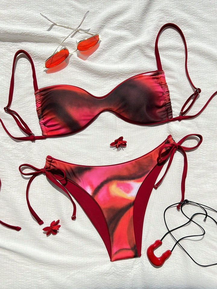 Damen Push-Up Bikini med elegant djurtryck och justerbara band Mirla-Eva Jonsson