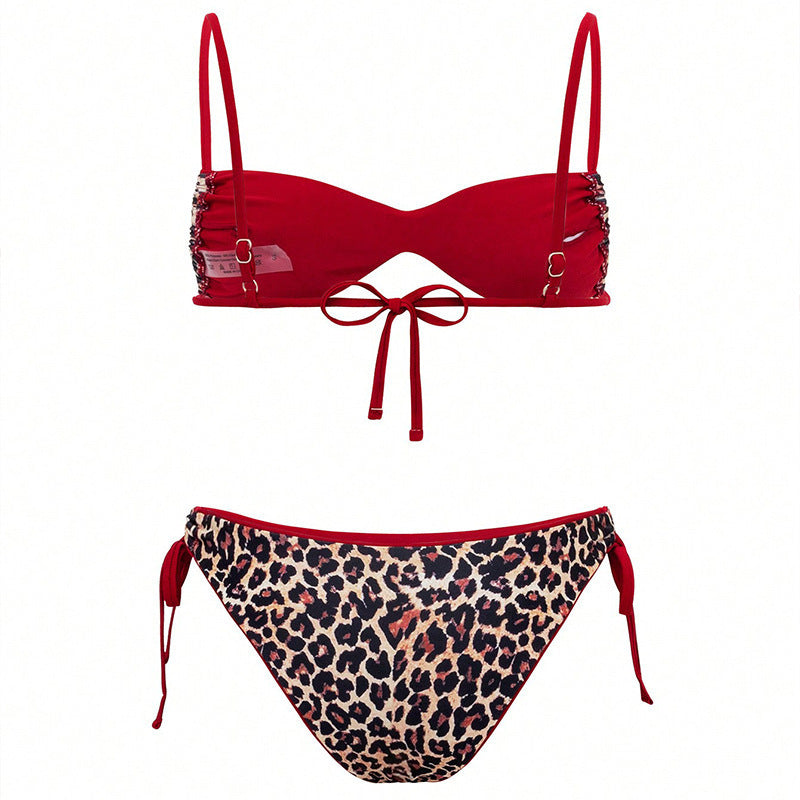Damen Push-Up Bikini med elegant djurtryck och justerbara band Mirla-Eva Jonsson