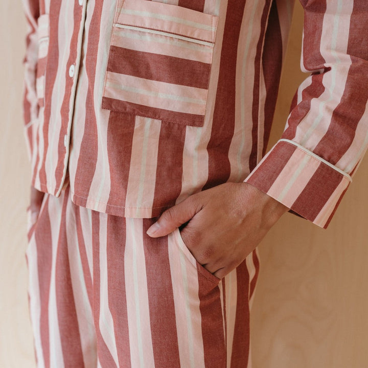 Damen Pyjama-set med modernt randigt mönster Eva Jonsson-Eva Jonsson
