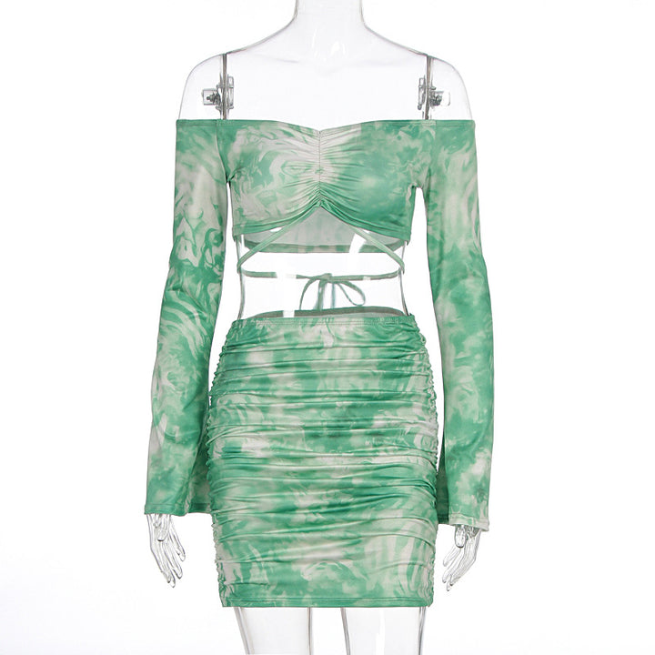 Damen Raffiniert Minikleid med Off-Shoulder Design och Rynkning Mirla-Eva Jonsson