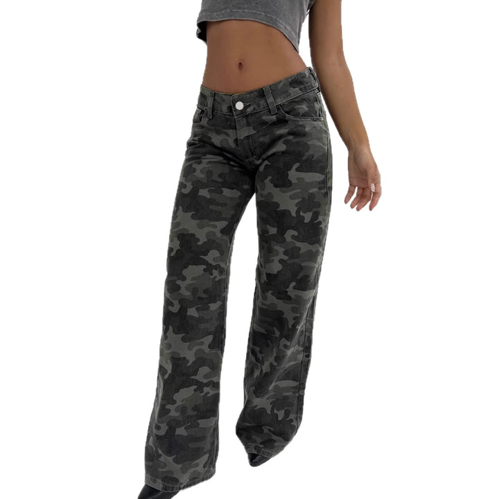 Damen Relaxed Fit Cargo Pants med moderiktig camouflage-mönster Mirla-Eva Jonsson