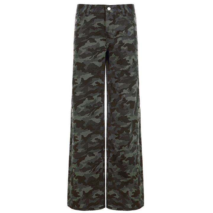 Damen Relaxed Fit Cargo Pants med moderiktig camouflage-mönster Mirla-Eva Jonsson