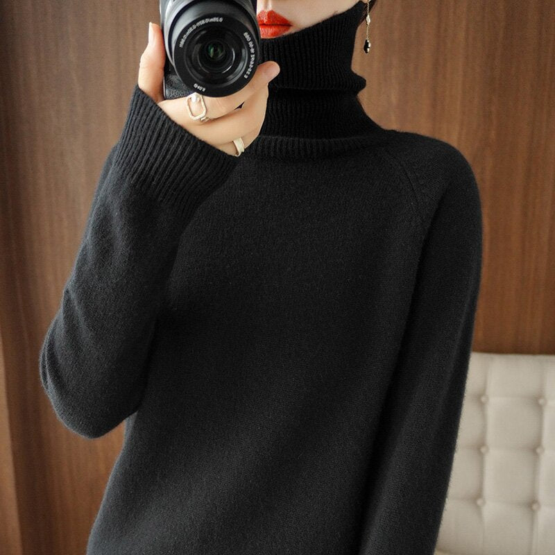 Damen Rollkragenpullover aus weichem Kaschmir Mirla-Eva Jonsson
