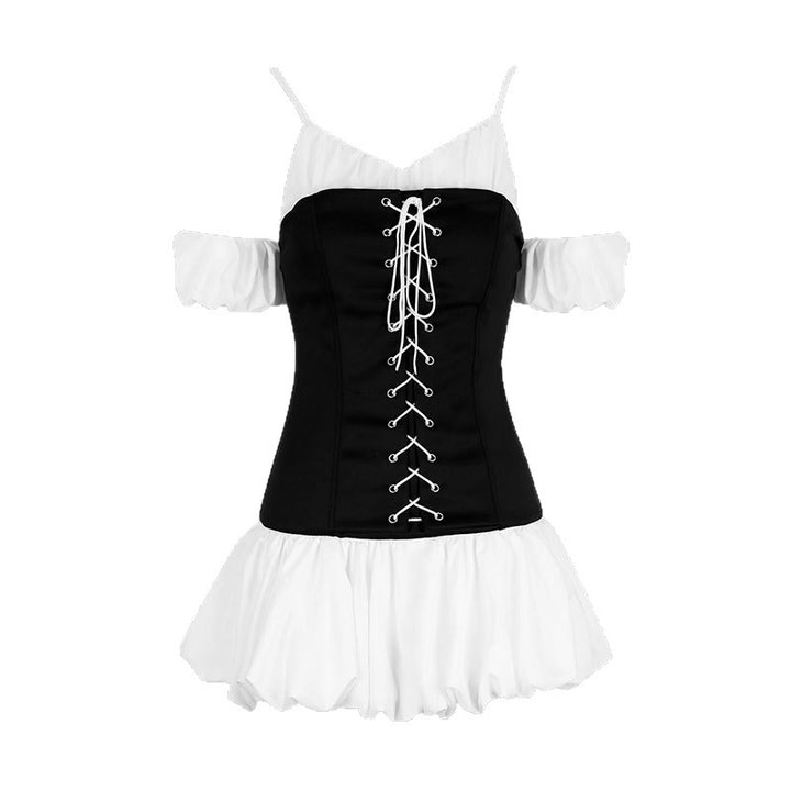 Damen Ruffled dress with lacing and removable straps Mirla-Eva Jonsson