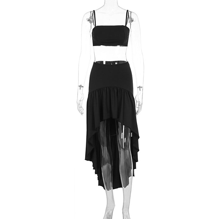Damen Set aus Crop-Top und asymmetrisk Maxikjol Mirla-Eva Jonsson