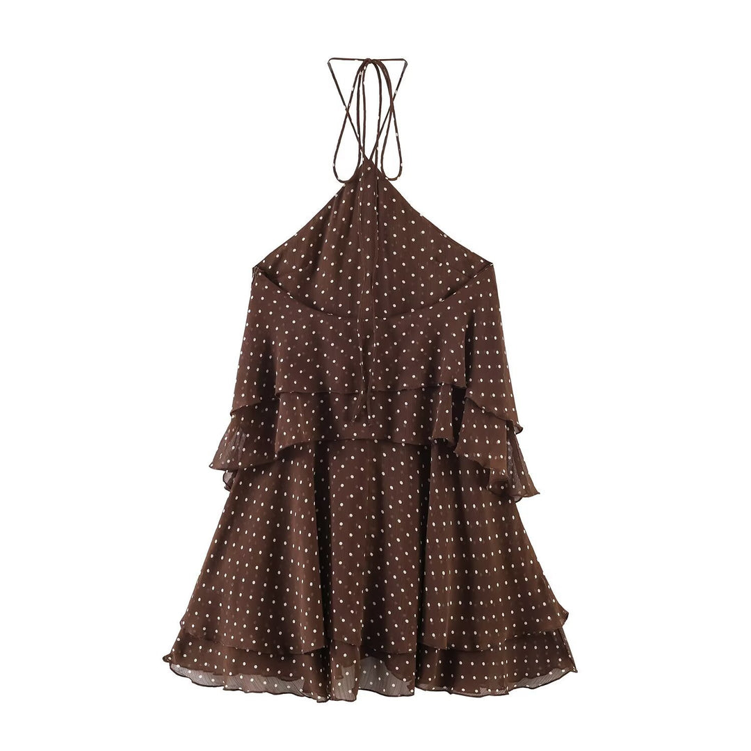 Damen Sommerkleid mit voluminösen Rüschendetails und tiefem V-Ausschnitt Mirla-Eva Jonsson