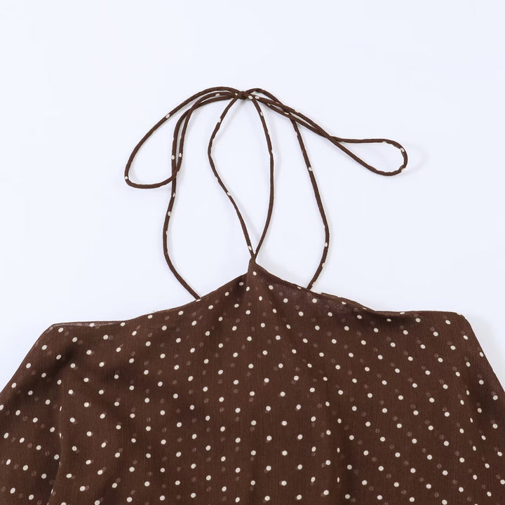 Damen Sommerkleid mit voluminösen Rüschendetails und tiefem V-Ausschnitt Mirla-Eva Jonsson