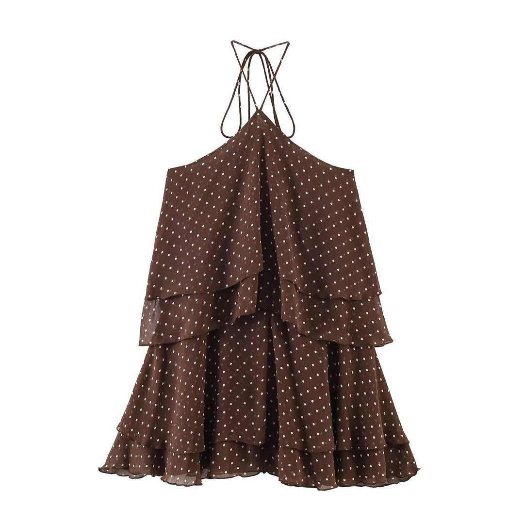 Damen Sommerkleid mit voluminösen Rüschendetails und tiefem V-Ausschnitt Mirla-Eva Jonsson