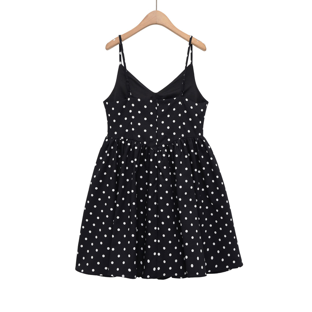 Damen Sommerliches Spaghettiträgerkleid mit verspieltem Punkte-Design und fließendem Schnitt Mirla-Eva Jonsson