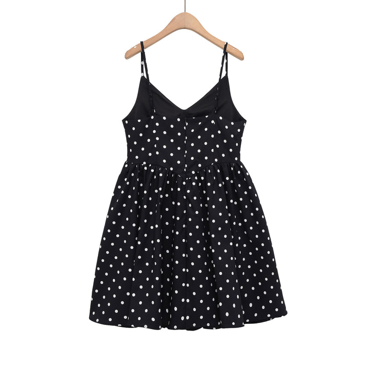 Damen Sommerliches Spaghettiträgerkleid mit verspieltem Punkte-Design und fließendem Schnitt Mirla-Eva Jonsson