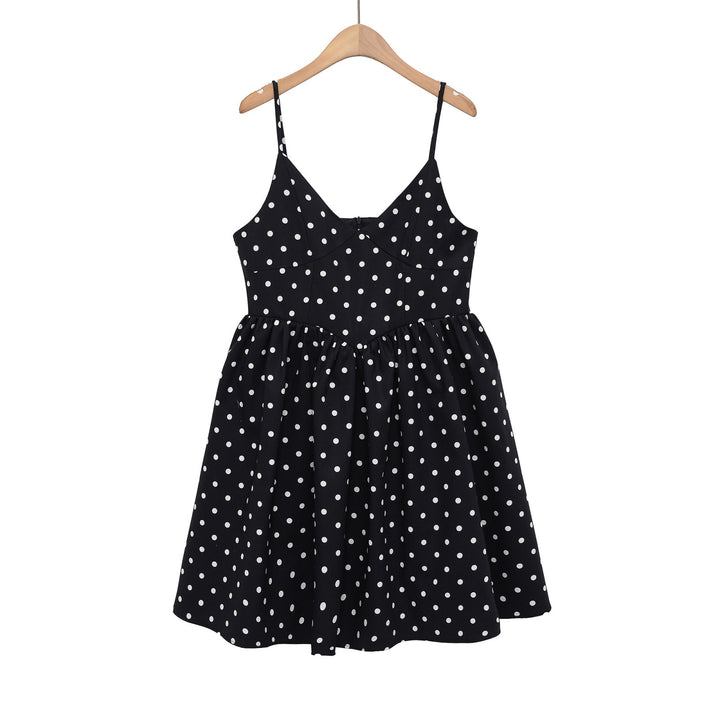 Damen Sommerliches Spaghettiträgerkleid mit verspieltem Punkte-Design und fließendem Schnitt Mirla-Eva Jonsson