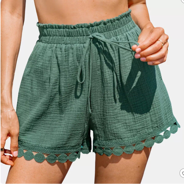 Damen Somriga shorts med spetsdetalj Mirla-Eva Jonsson