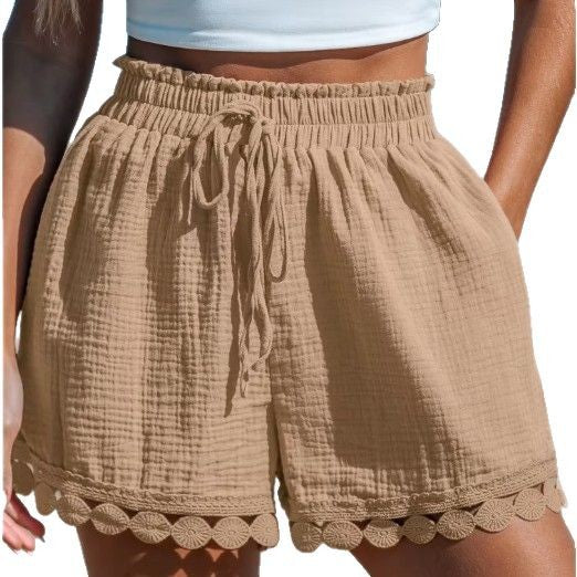 Damen Somriga shorts med spetsdetalj Mirla-Eva Jonsson