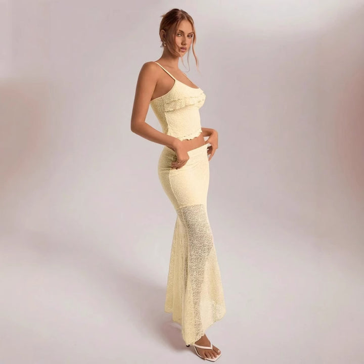 Damen Spitzen Set mit Rüschendetails Mirla-Eva Jonsson