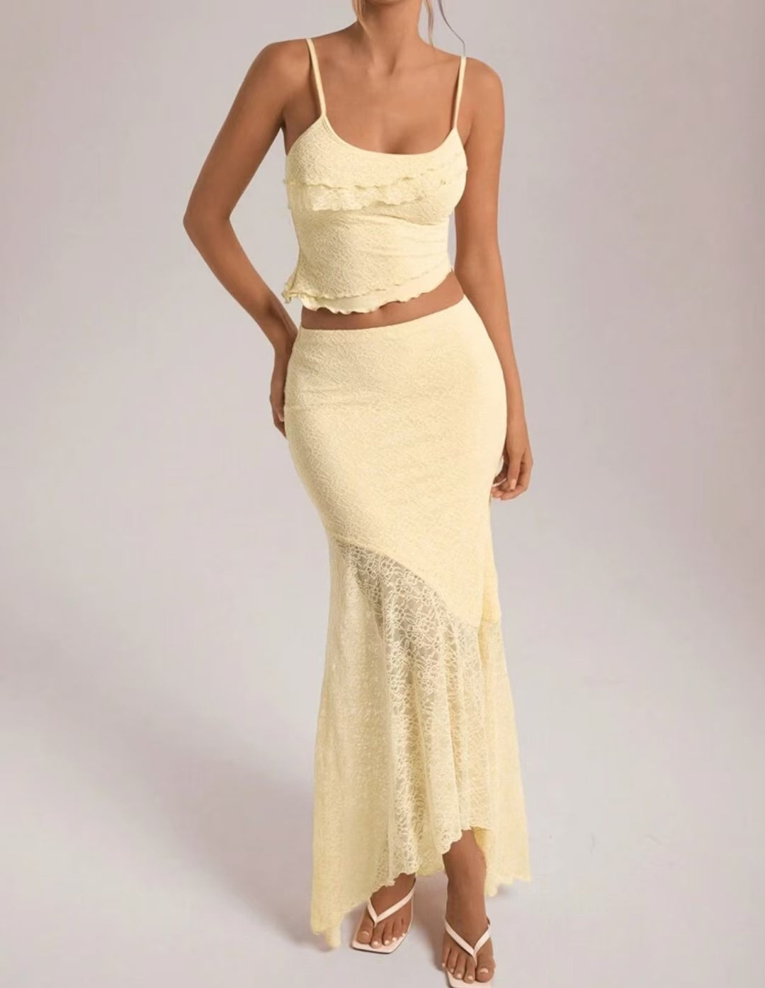 Damen Spitzen Set mit Rüschendetails Mirla-Eva Jonsson
