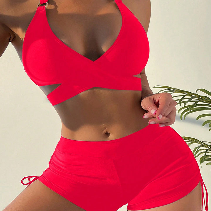 Damen Sport-Bikini-Set mit asymmetrisk överdel och hög skärning Mirla-Eva Jonsson